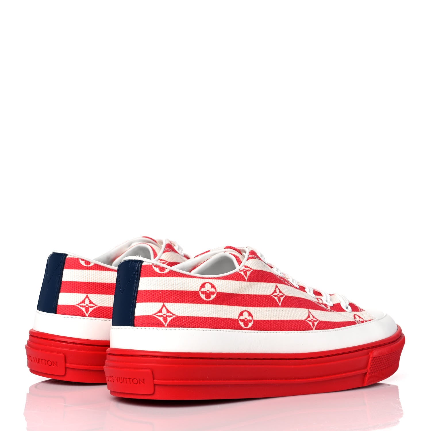 Louis Vuitton Canvas Escale Stellar Sneakers 36 Red 4 of 9