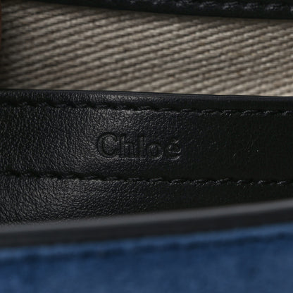 Chloe Suede Small Marcie Saddle Bag Deep Denim 6 of 9