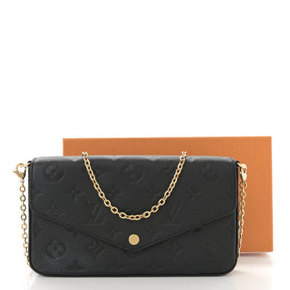 Louis Vuitton Empreinte Pochette Felicie Chain Wallet Black 12 of 12