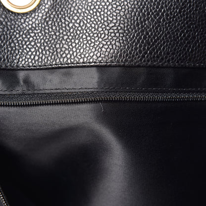 Chanel Caviar Large CC Shoulder Bag Black 9 of 13