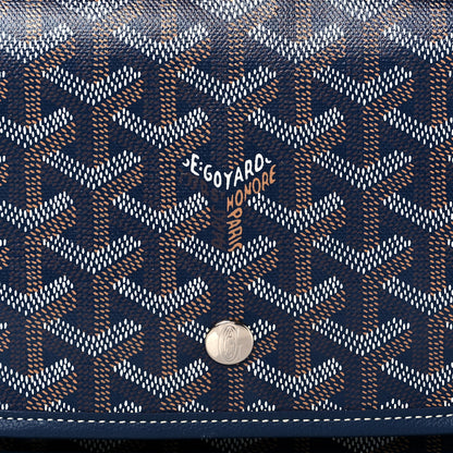 Goyard Goyardine Plumet Wallet Clutch Navy 8 of 8