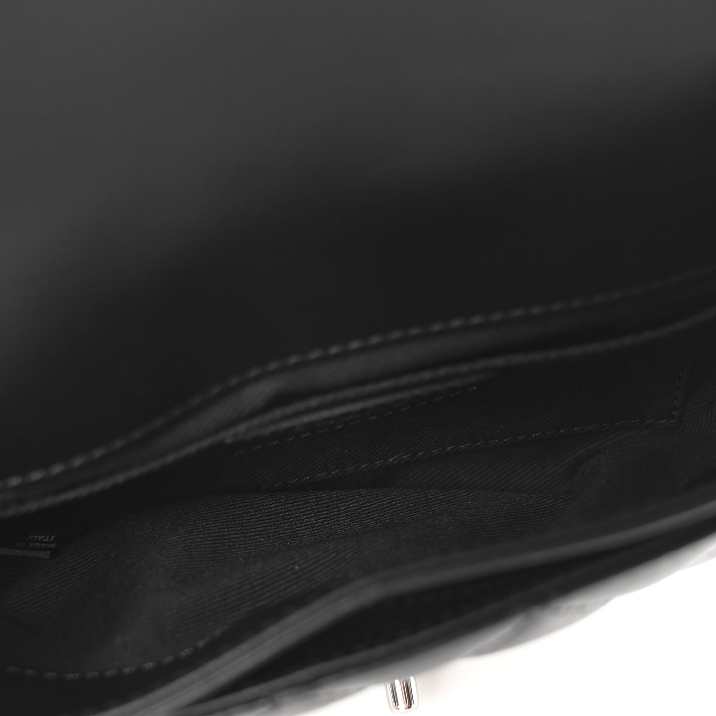Calfskin Quilted CC Uniform Flap Belt Bag Black