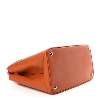 Prada Saffiano Cuir Twin Tote Papaya 3 of 8