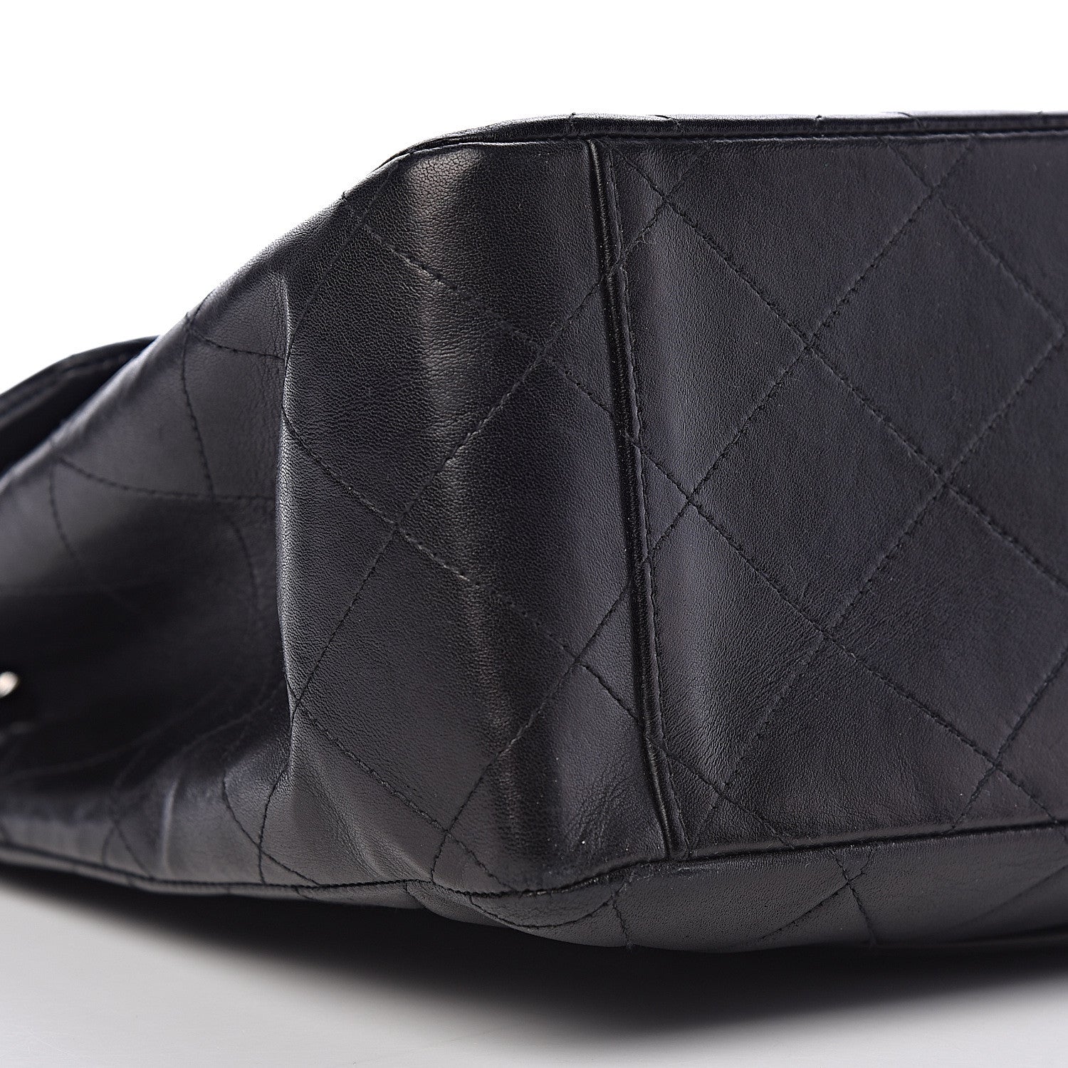 Chanel Lambskin Quilted XL Jumbo Single Flap Black 10 of 16