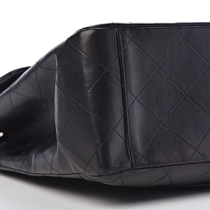 Chanel Lambskin Quilted XL Jumbo Single Flap Black 10 of 16
