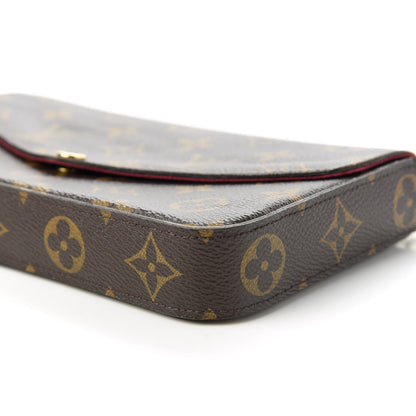 Louis Vuitton Monogram Pochette Felicie Chain Wallet Fuchsia 7 of 11