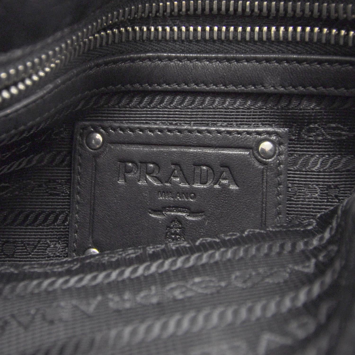 Prada Nappa Ruffle Bag Black 7 of 8