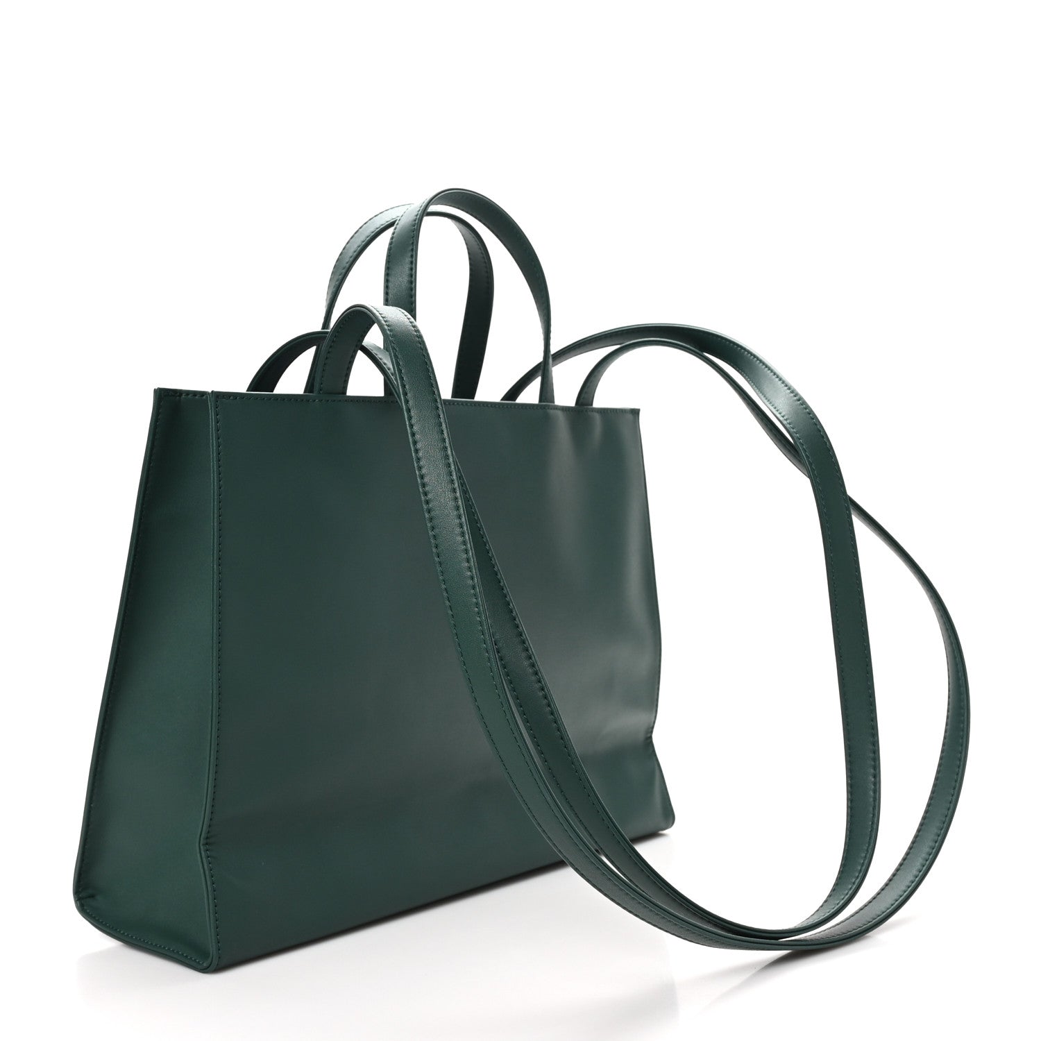 Telfar Vegan Leather Medium Shopping Bag Dark Olive 3 of 9