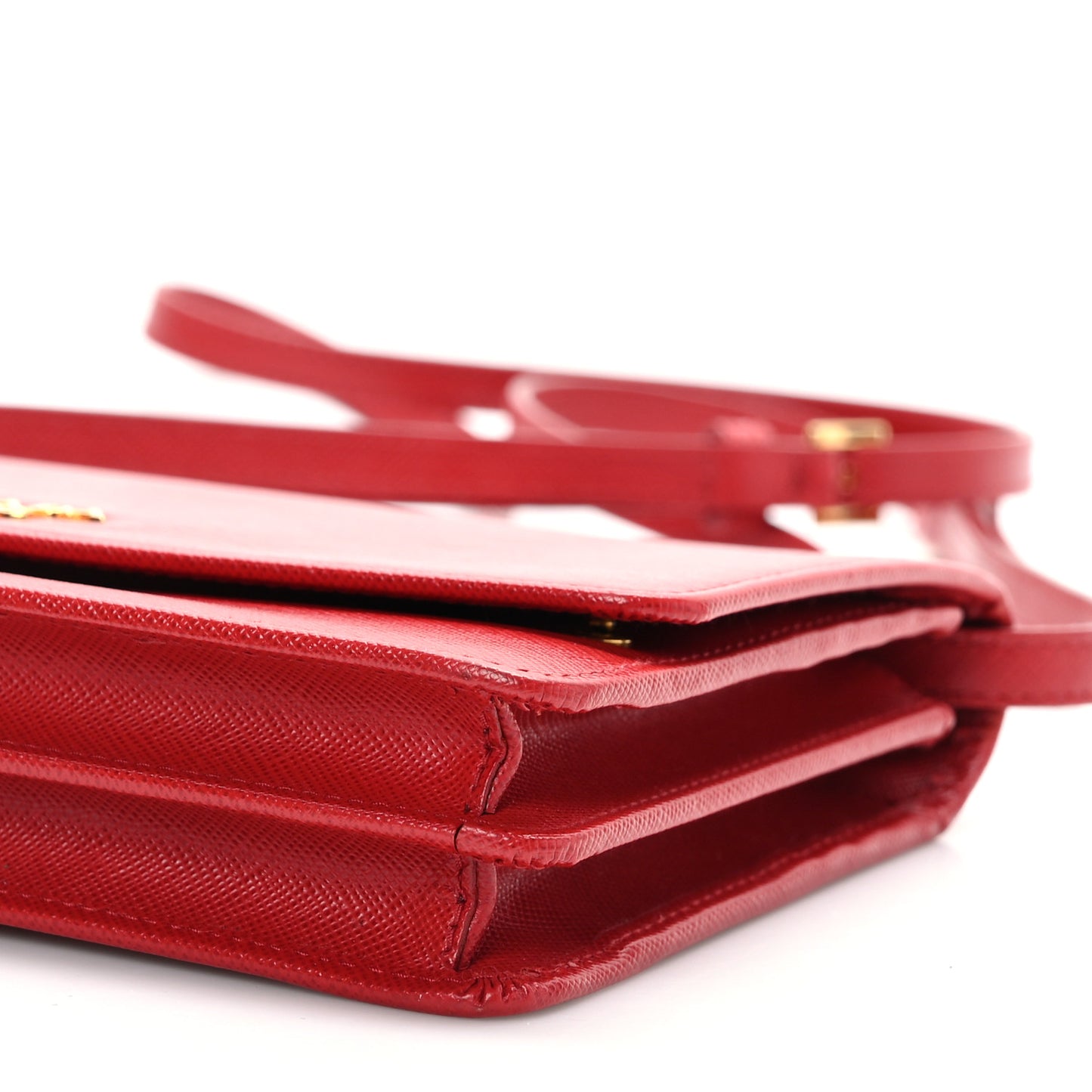 Saffiano Metal Flap Wallet With Strap Fuoco