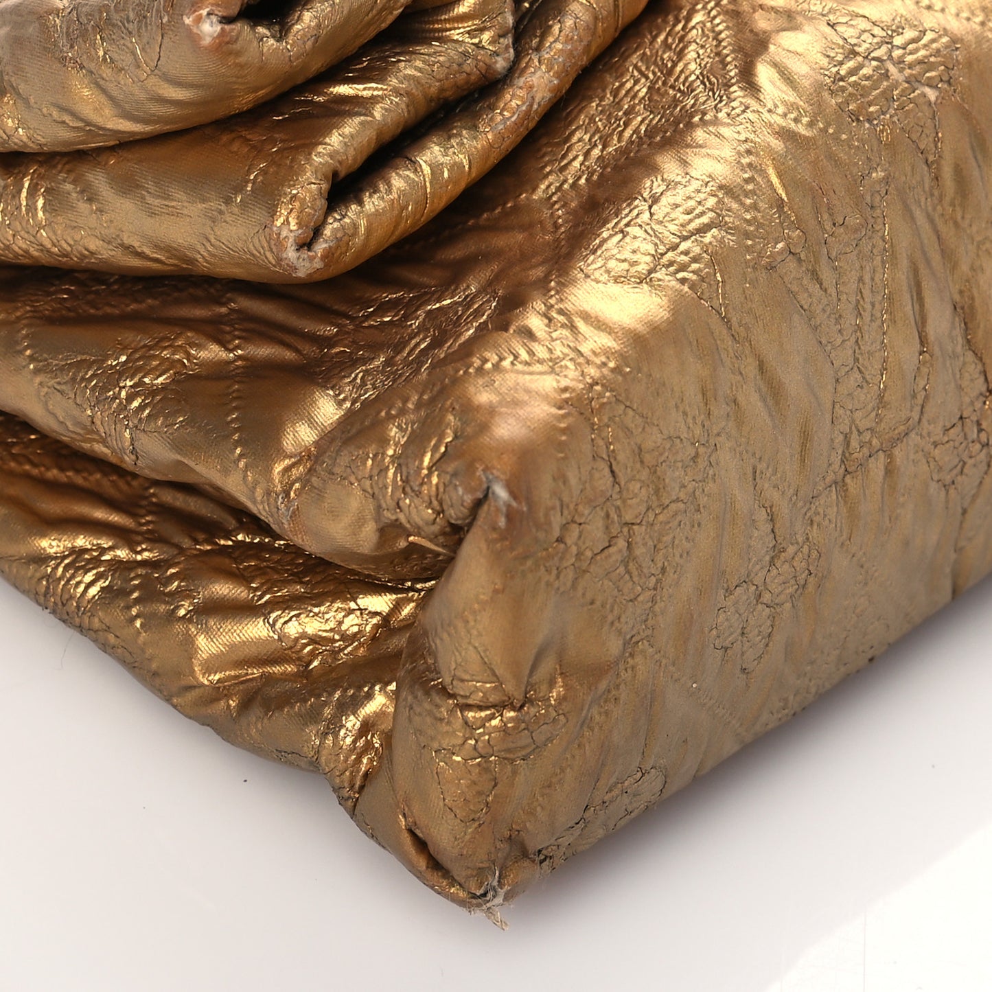 Jacquard Quilted Monogram Limelight Clutch PM Gold