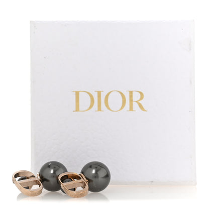 Christian Dior Metal Pearl Tribales Earrings Grey 5 of 5