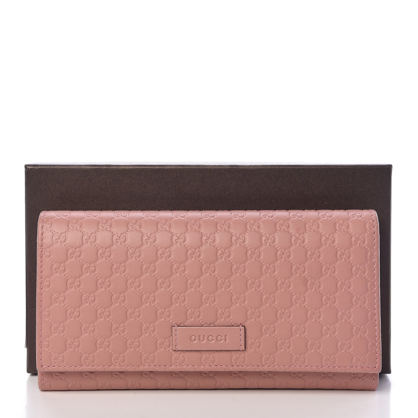 Soft Microguccissima Continental Wallet Soft Pink