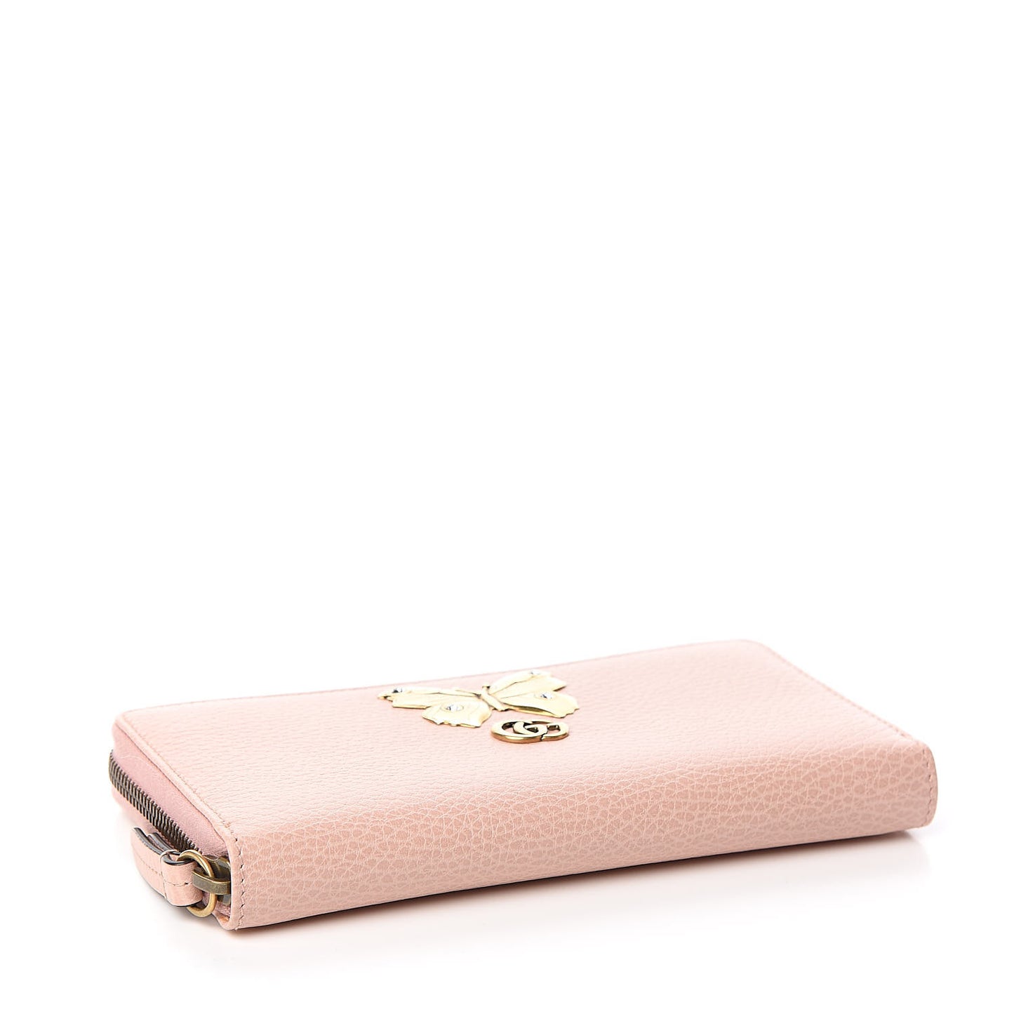 Calfskin Butterfly Farfalla Zip Around Wallet Perfect Pink
