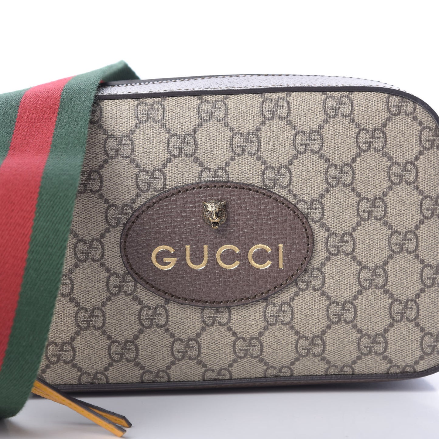 GG Supreme Monogram Web Neo Vintage Shoulder Bag Beige New Acero Crop