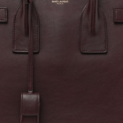 Saint Laurent Calfskin Small Sac De Jour Bordeaux 10 of 19