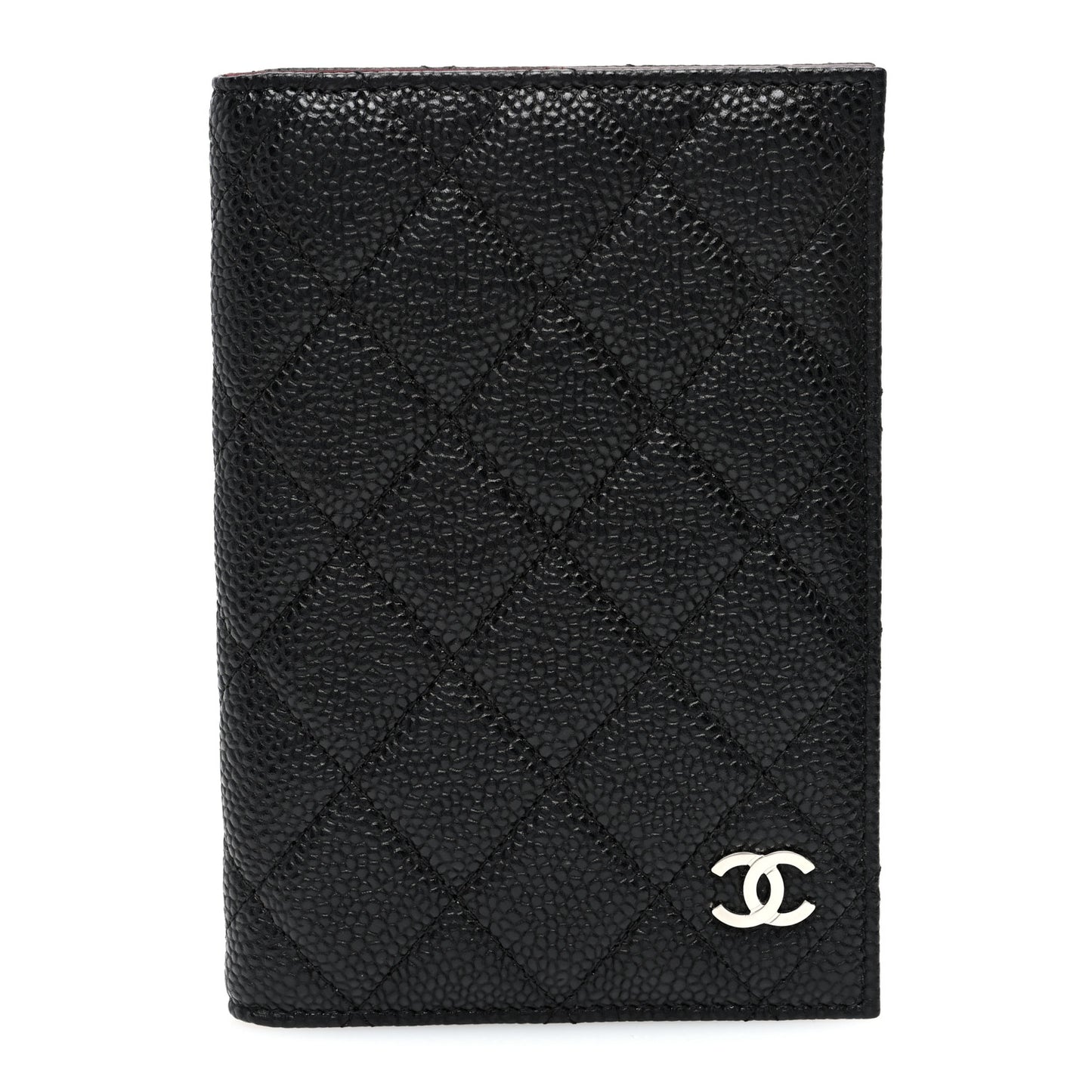 Caviar Quilted Passport Holder Black