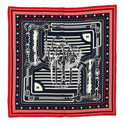 Hermes Cashmere Silk Coaching Bandana Scarf 55 1 of 5