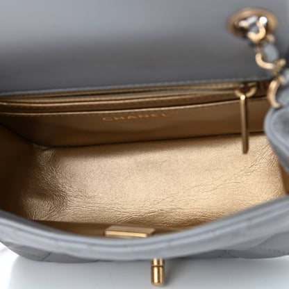 Chanel Lambskin Quilted Mini Pearl Crush Flap Light Grey 4 of 4
