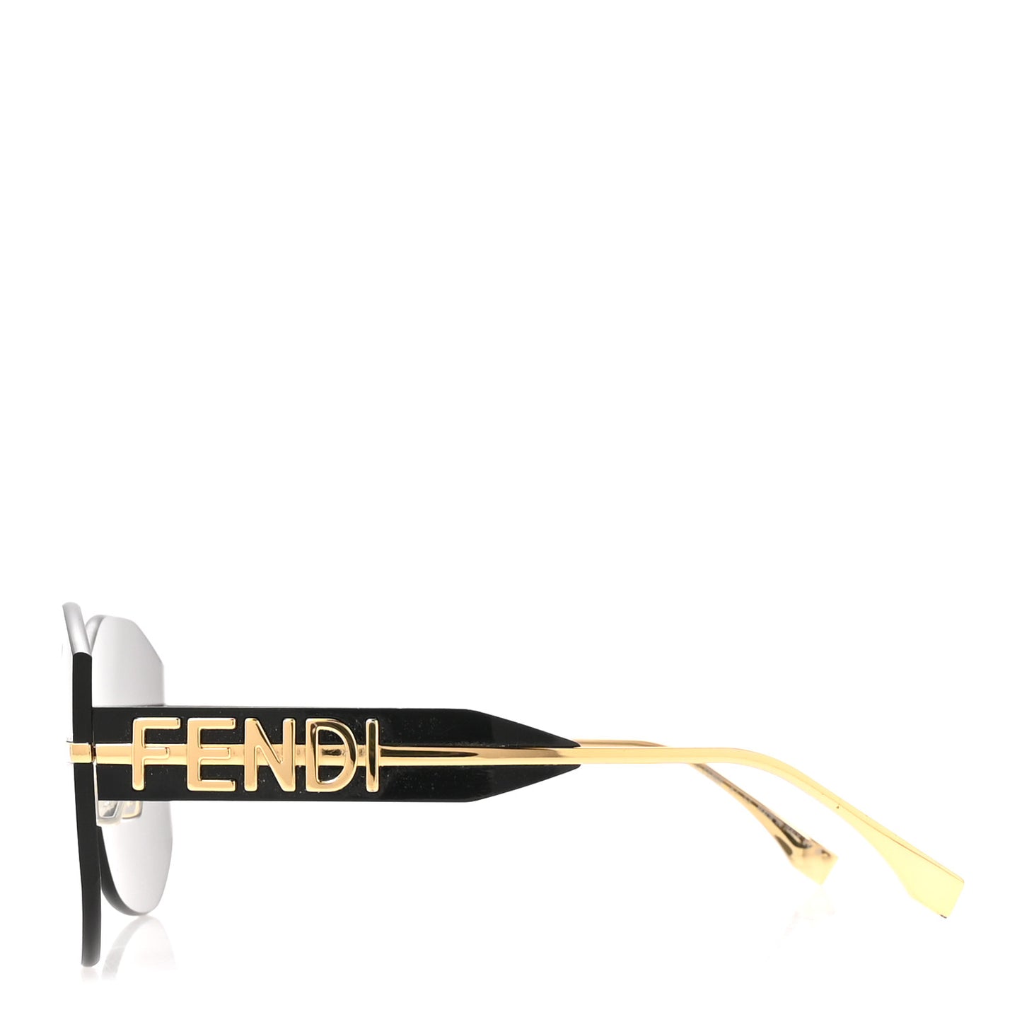 Acetate Metal Fendigraphy Shield Sunglasses FE 40067U  Black