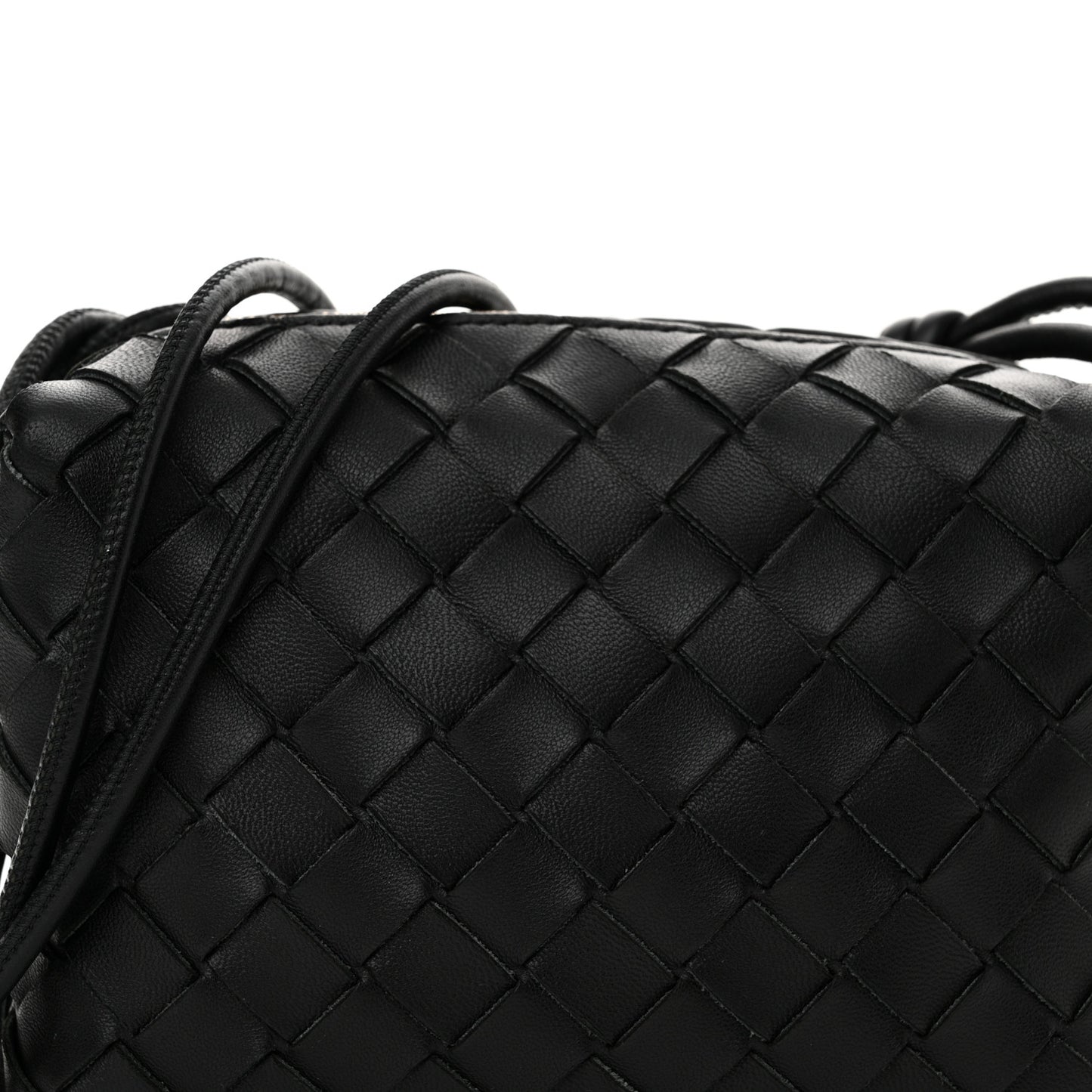 Nappa Intrecciato Mini Loop Camera Bag Black