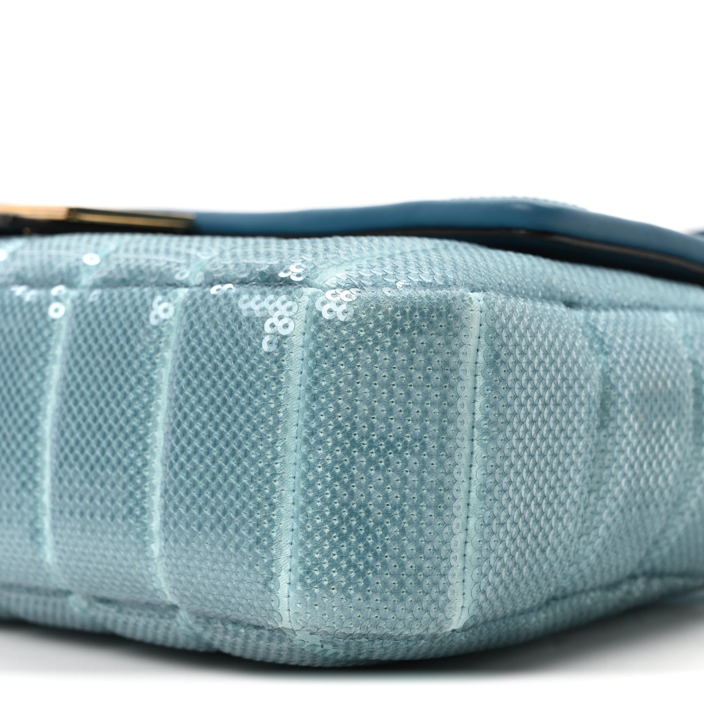 Satin Vitello King Sequin Baguette Blue