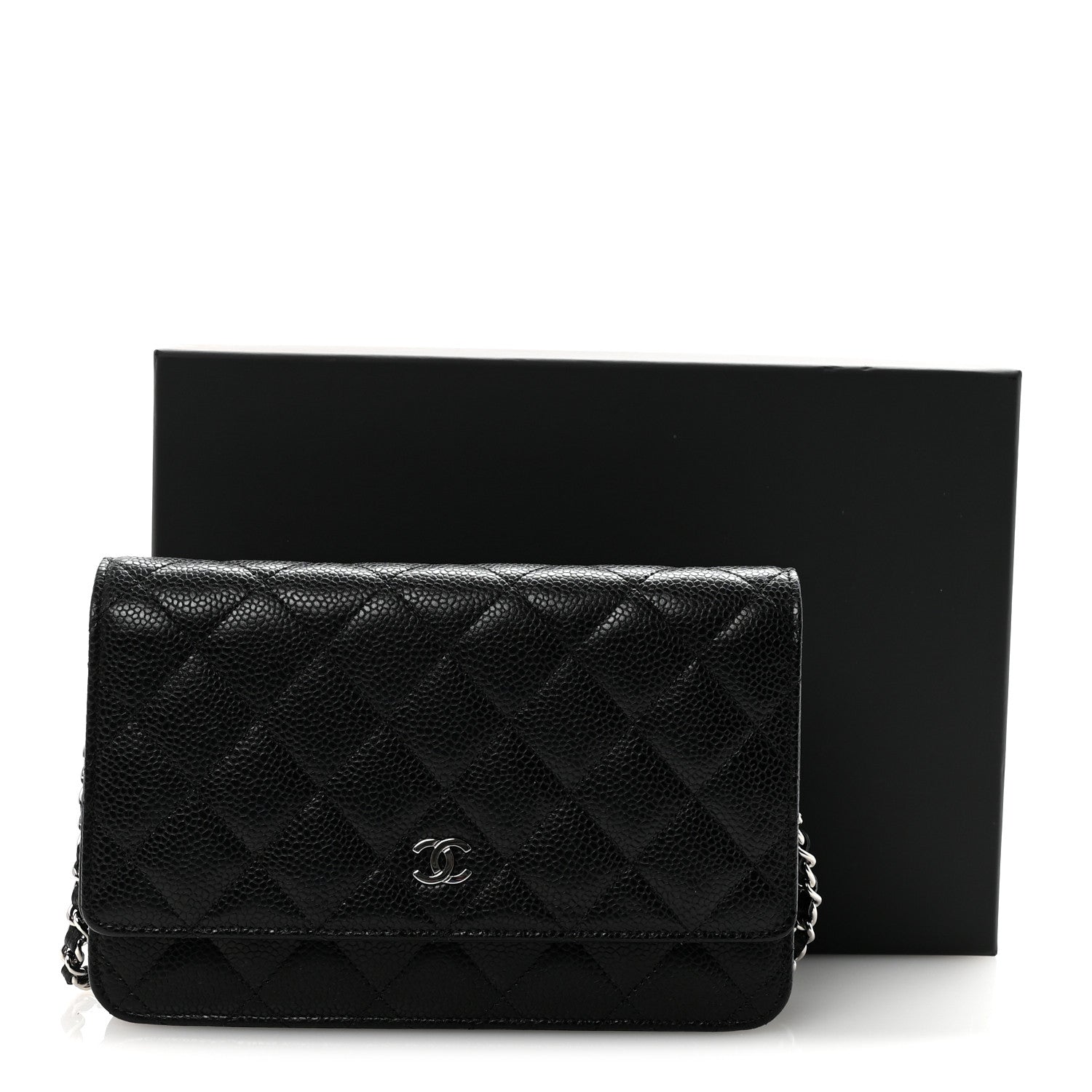 Chanel Caviar Quilted Wallet on Chain WOC Black 12 of 12