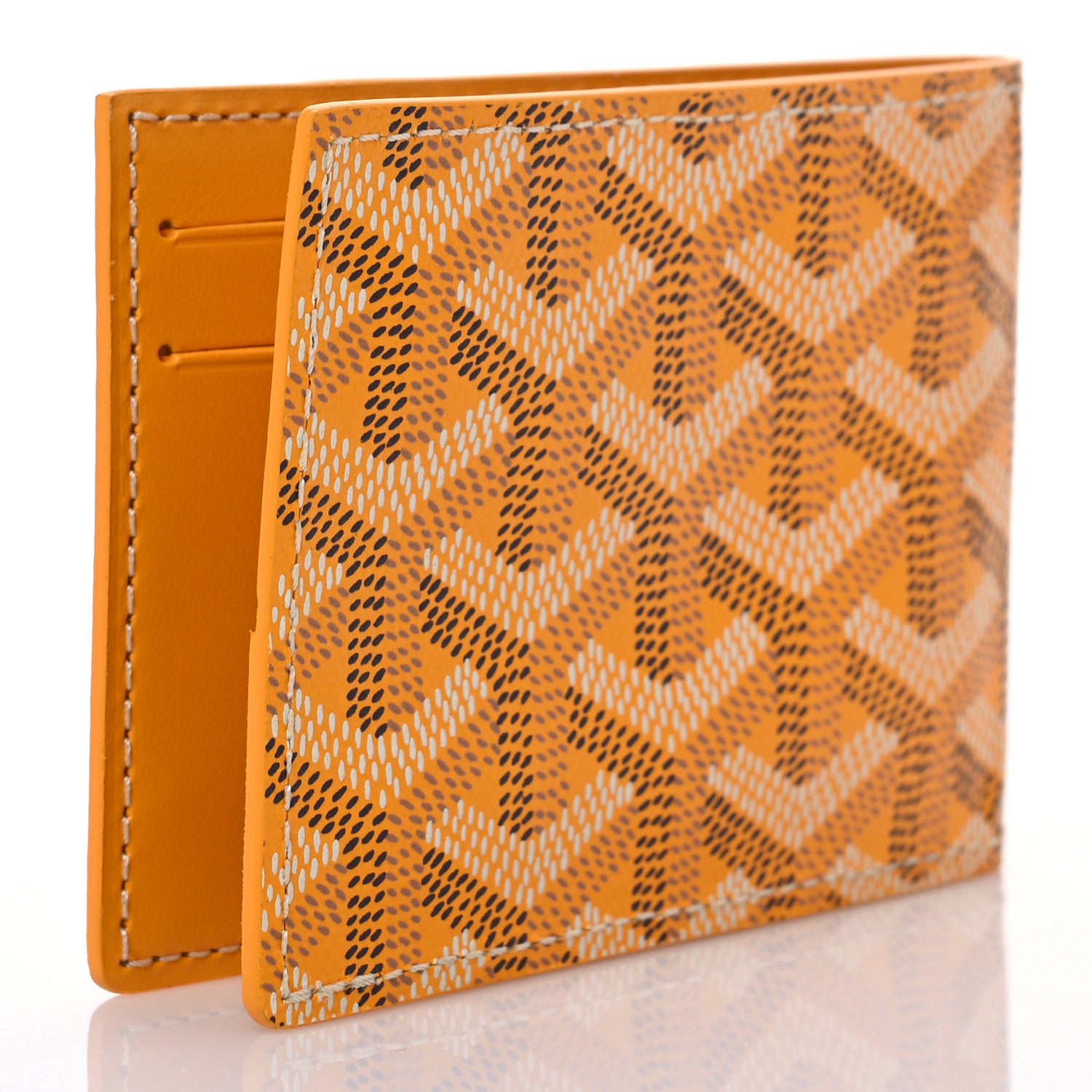 Goyard Goyardine Bi-Fold Victoire PM Wallet Yellow 3 of 6