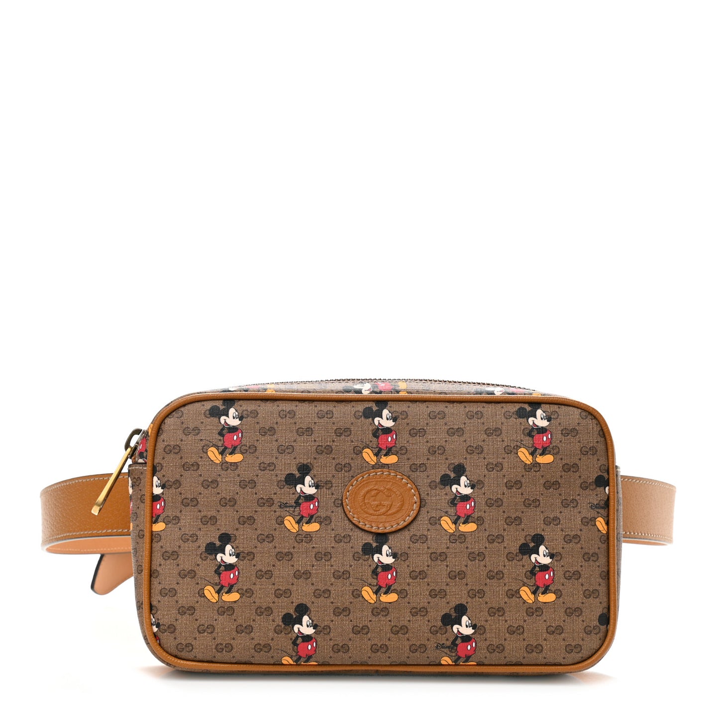 X DISNEY Mini Vintage GG Supreme Monogram Mickey Mouse Small 120 48 Belt Bag Beige Vintage Sun Oil