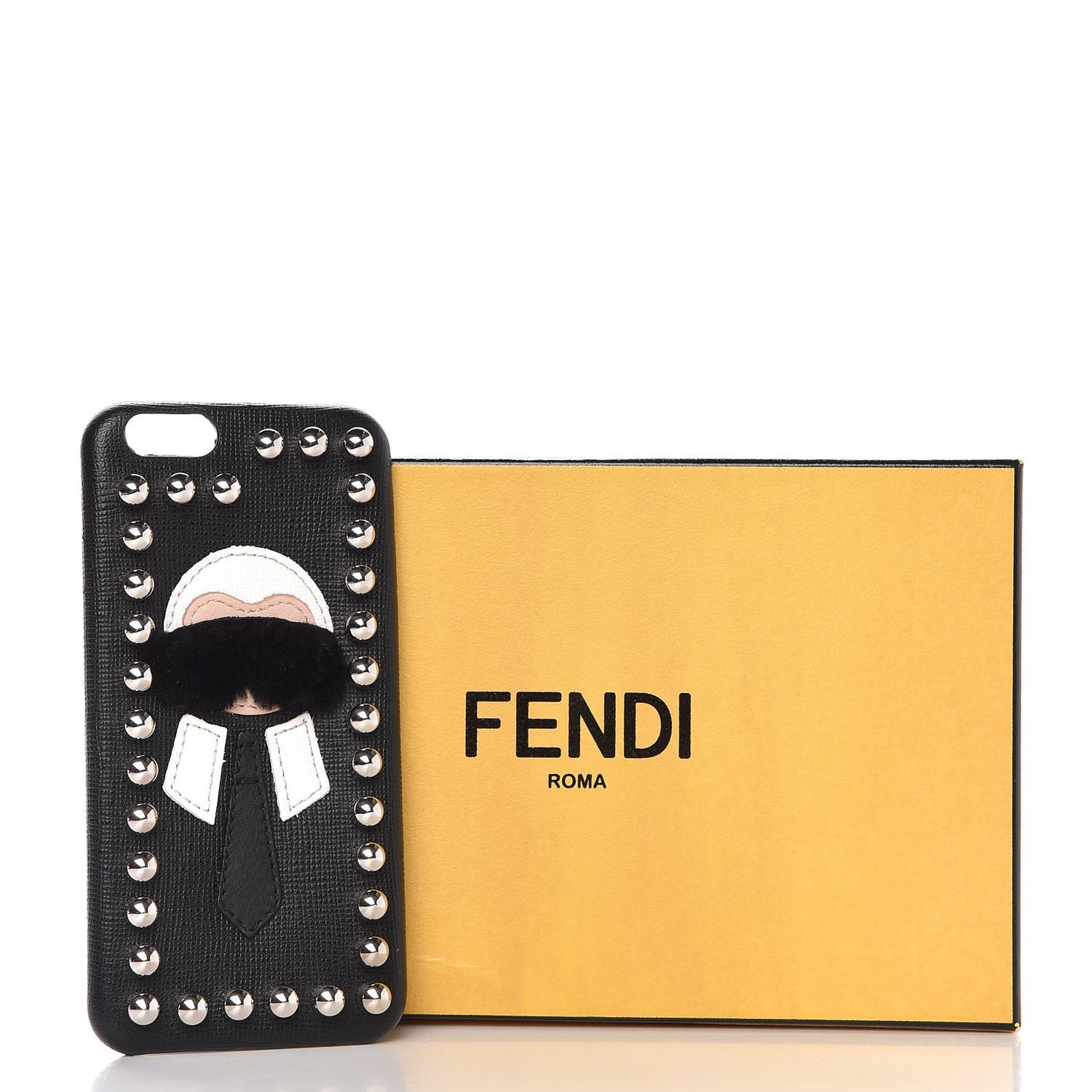 Saffiano Mink Fur Karlito iPhone 6 Case Cover Black