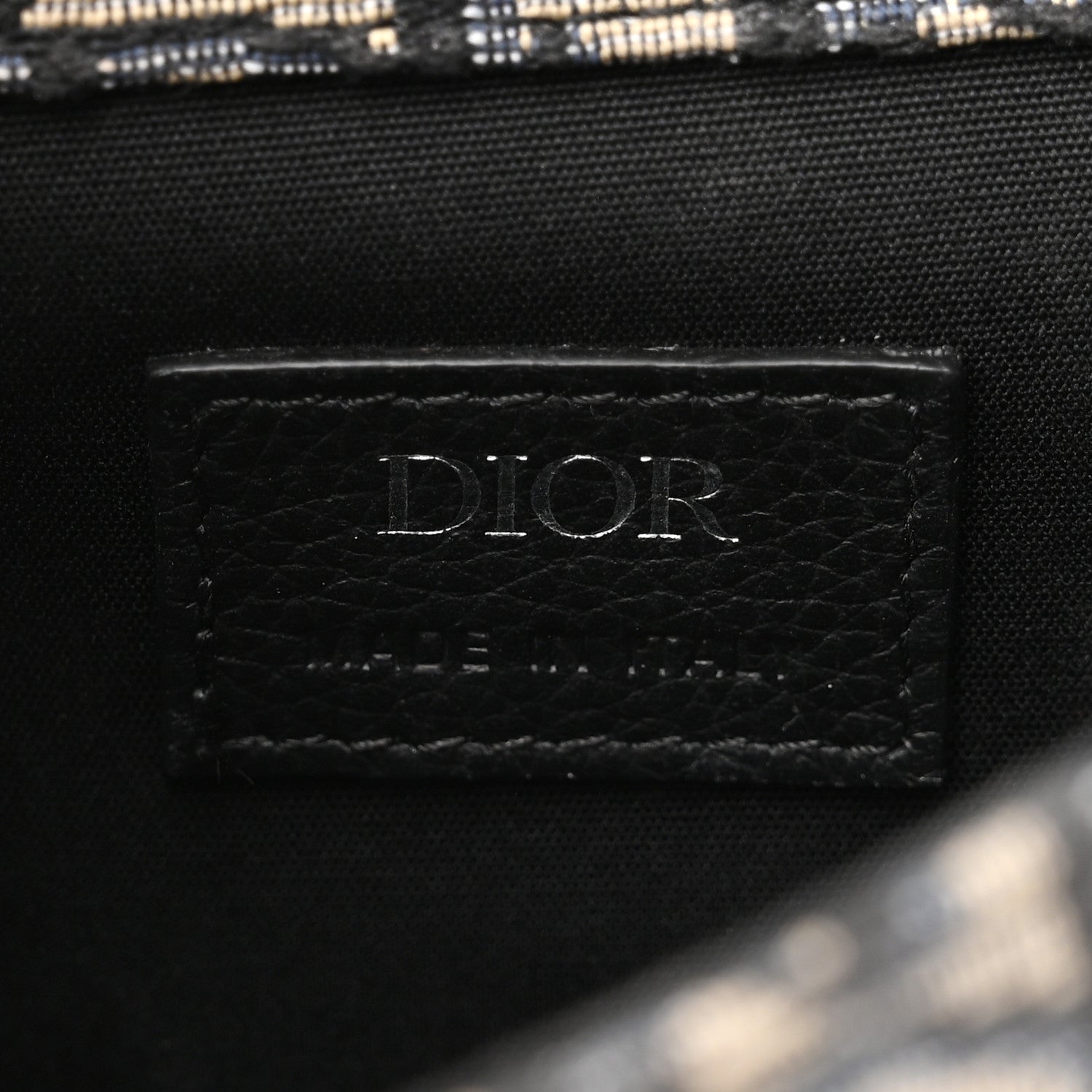 Christian Dior Oblique Grained Calfskin Mini Gallop Bag With Strap Black Beige 6 of 11