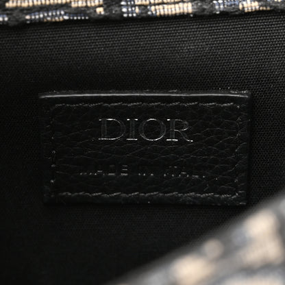 Christian Dior Oblique Grained Calfskin Mini Gallop Bag With Strap Black Beige 6 of 11