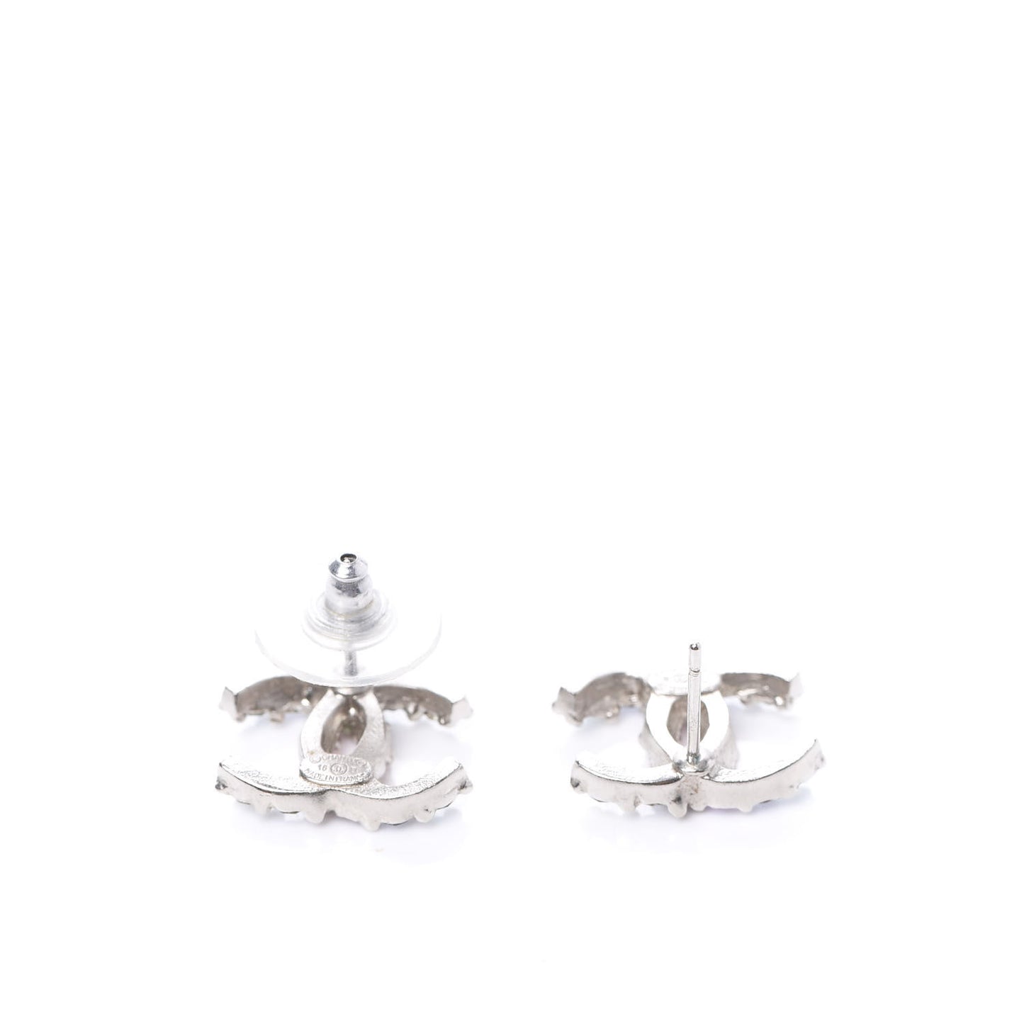 Crystal CC Earrings Silver Multicolor