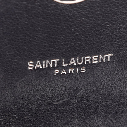 Saint Laurent Sheepskin Tri-Quilt Monogram Medium College Bag Black 6 of 9