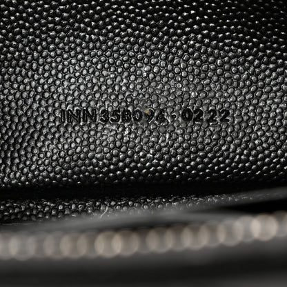 Saint Laurent Grain De Poudre Matelasse Chevron Monogram Zip Around Wallet Black 7 of 8