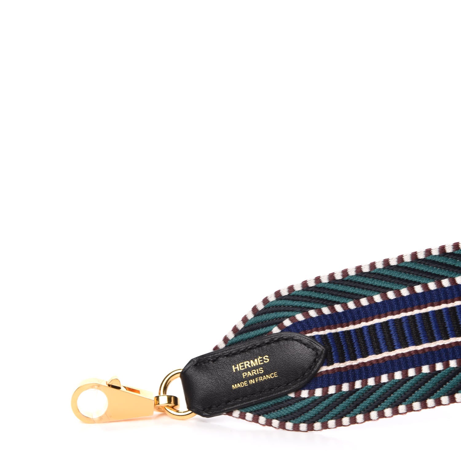 Hermes Toile Swift 50mm Sangle Cavale Shoulder Strap Malachite Bleu Electrique Black 5 of 6