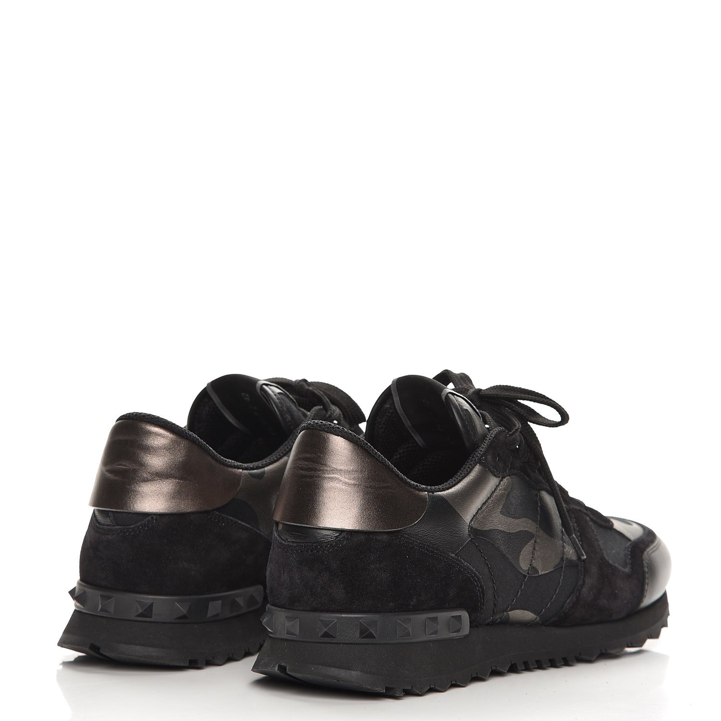 Nappa Suede Camouflage Mens Rockrunner Sneakers 42 Black Dark Rutenio
