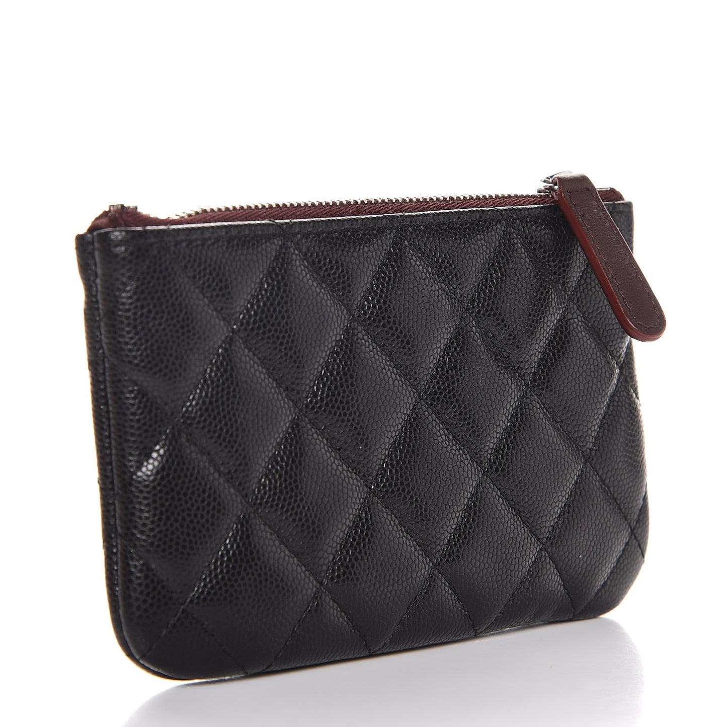 Caviar Quilted Small Cosmetic Case Black