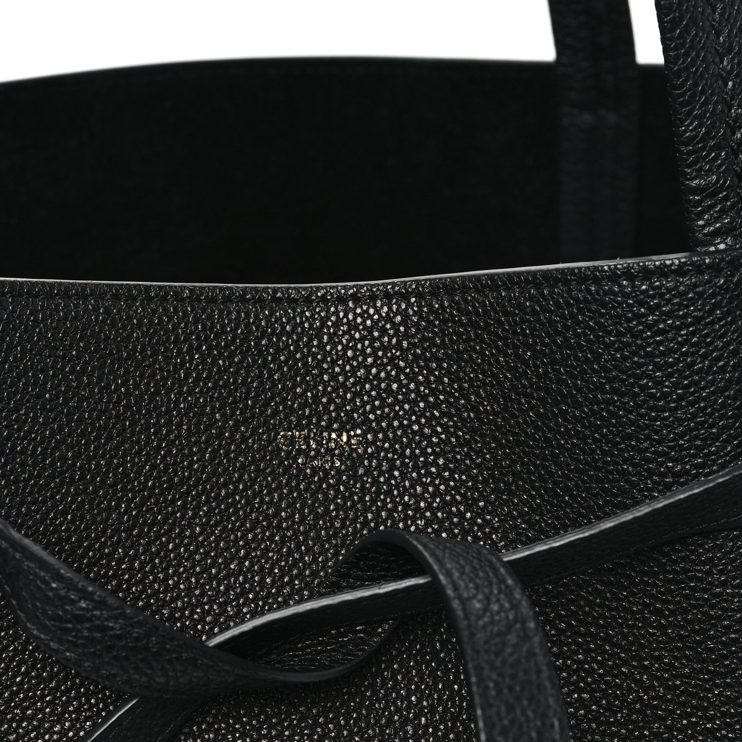 Soft Grained Calfskin Small Belt Cabas Phantom Black