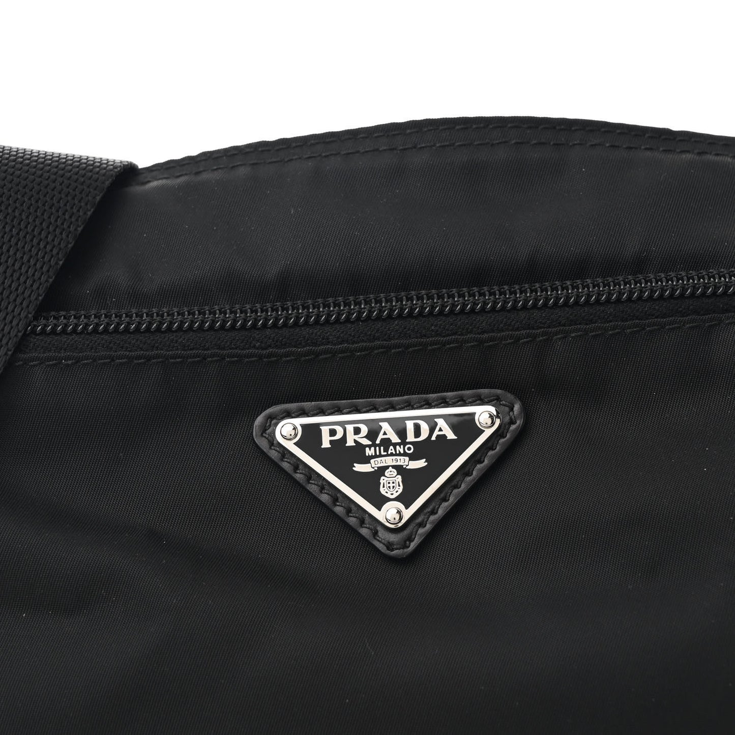 Nylon Vela Flat Messenger Bag Black