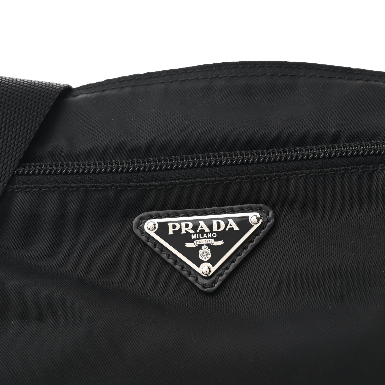 Prada Nylon Vela Flat Messenger Bag Black 8 of 10