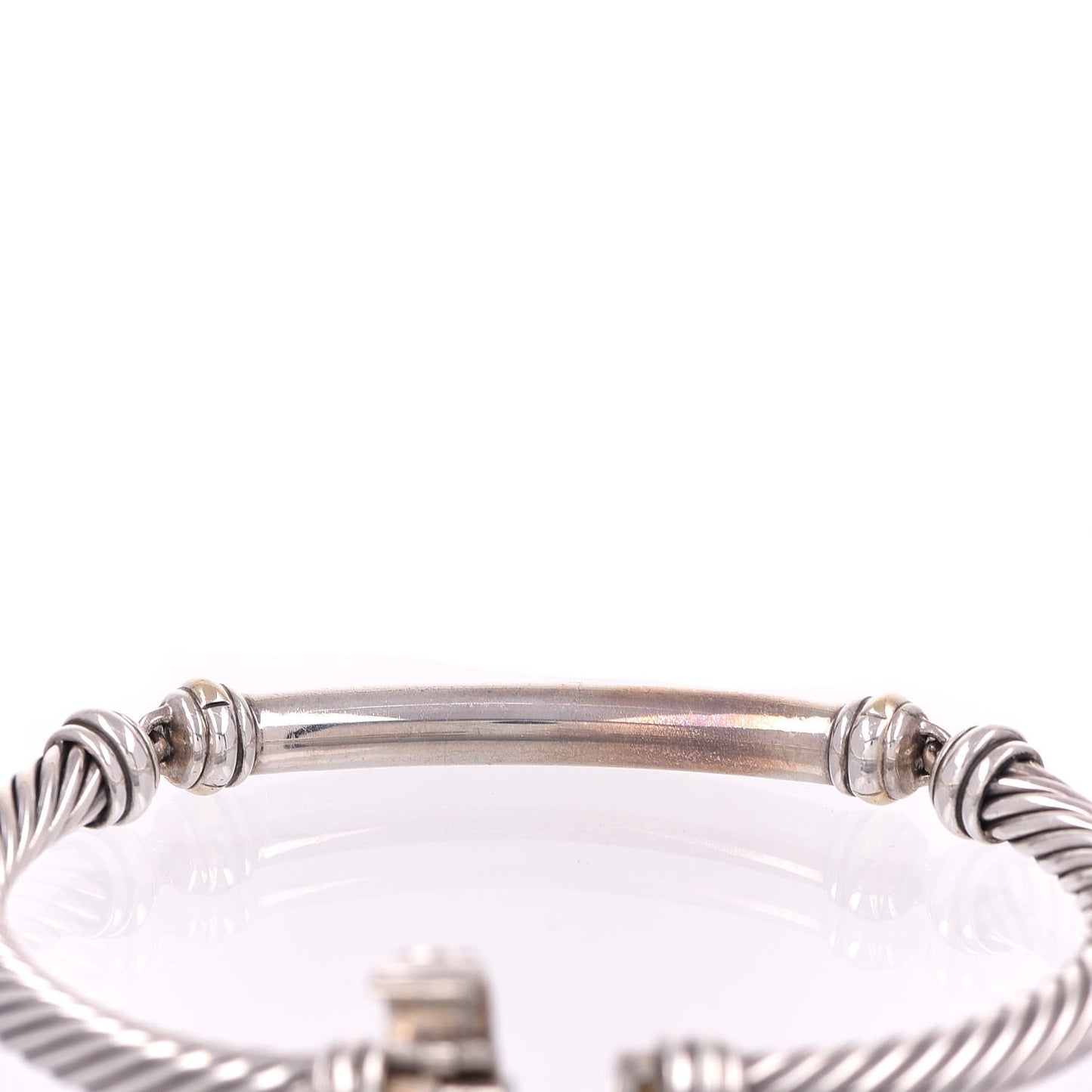Sterling Silver 14K Yellow Gold Metro Cable Bracelet