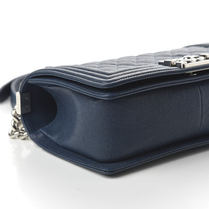 Chanel Caviar Quilted Medium Boy Flap Navy 6 of 11
