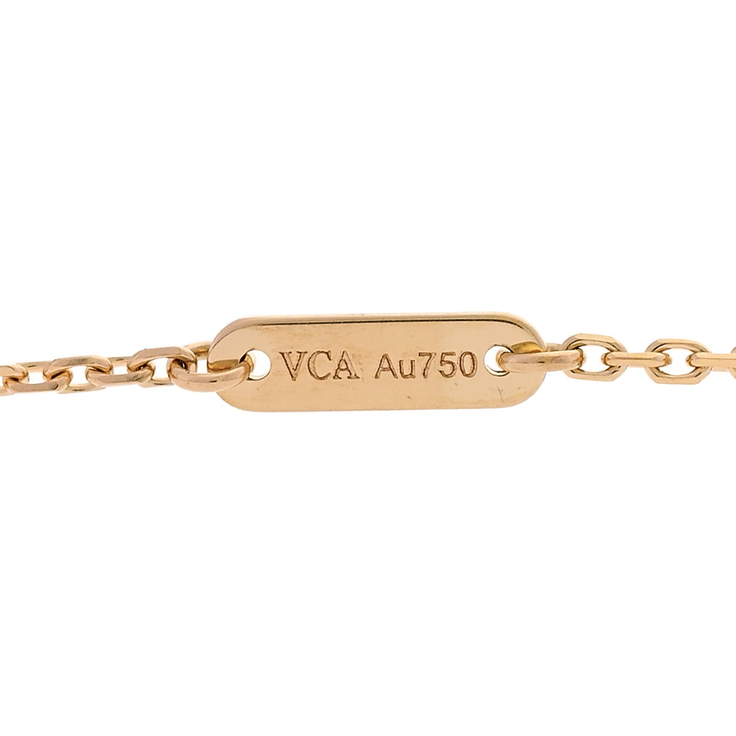 18K Yellow Gold Mother of Pearl Sweet Alhambra Pendant Necklace
