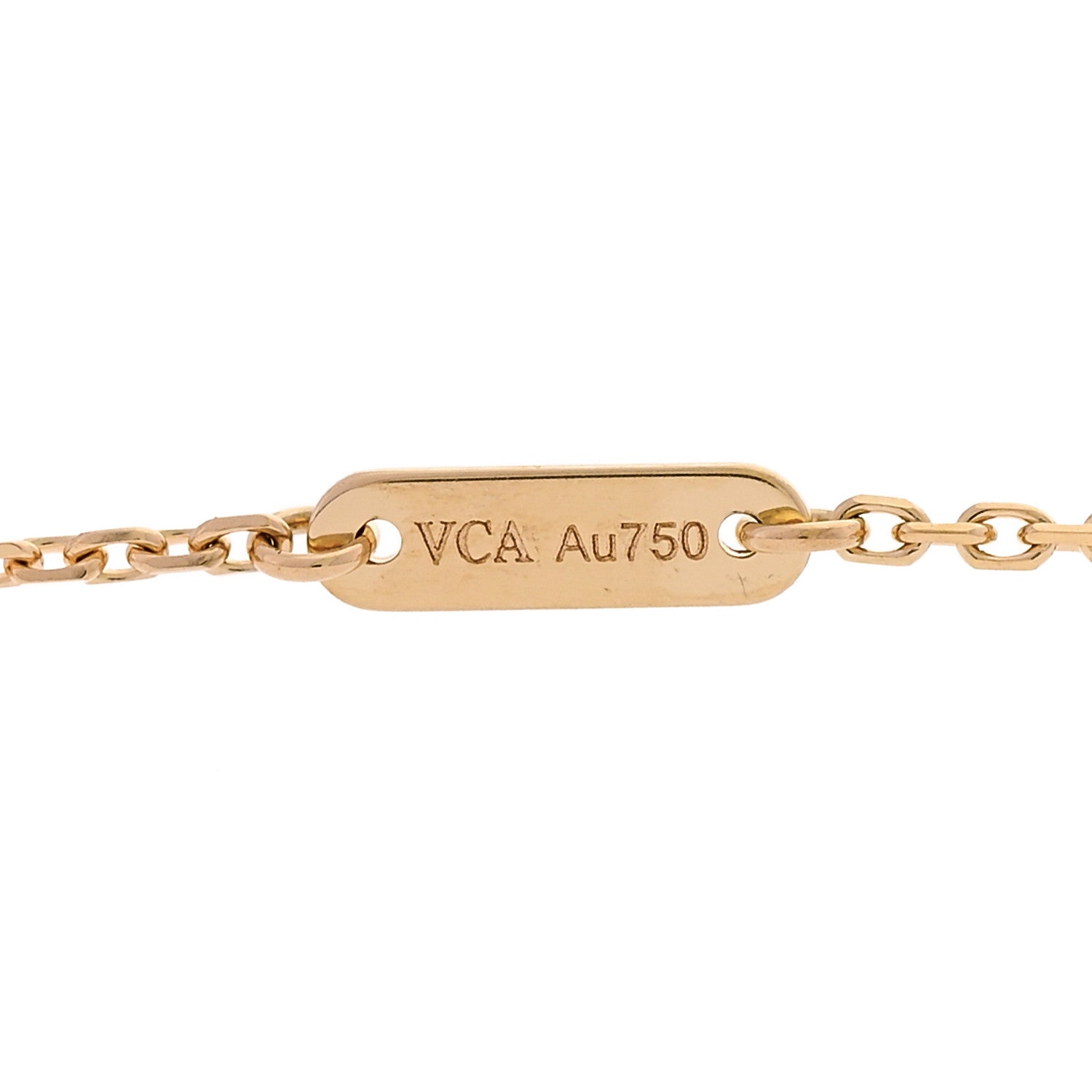 Van Cleef & Arpels 18K Yellow Gold Mother of Pearl Sweet Alhambra Pendant Necklace 4 of 6