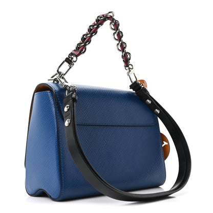Louis Vuitton Epi Twist Braided Strap Shoulder Bag MM Bleu Roi 3 of 9