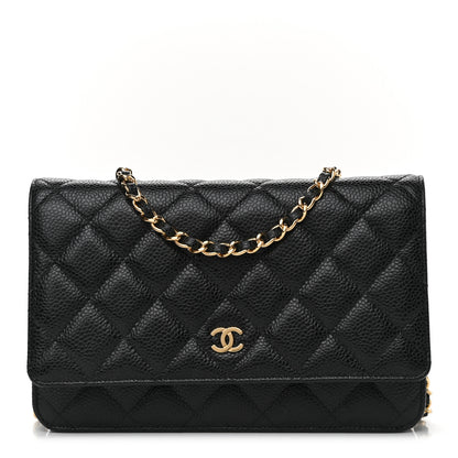 Chanel Caviar Quilted Wallet On Chain WOC Black 1 of 16