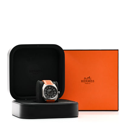 Hermes Titanium Rubber 39mm H08 Automatic Watch Orange 5 of 5