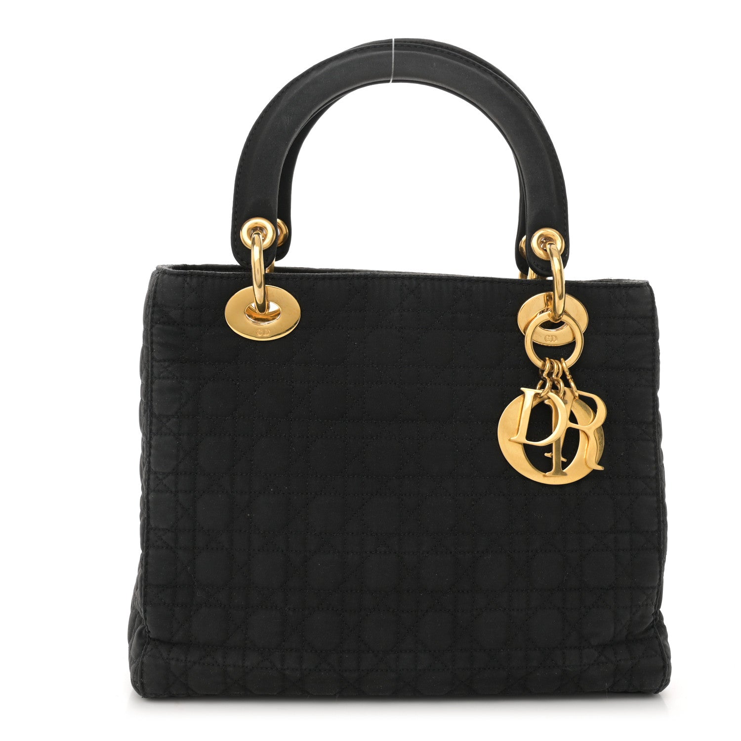 Christian Dior Nylon Cannage Medium Lady Dior Black 1 of 14