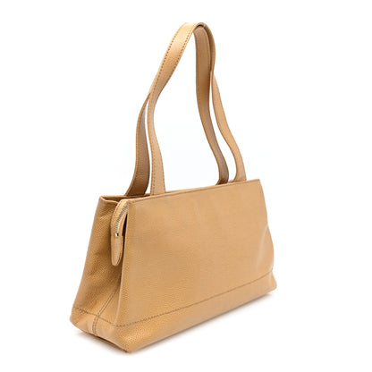 Chanel Caviar CC Shoulder Bag Beige 3 of 11