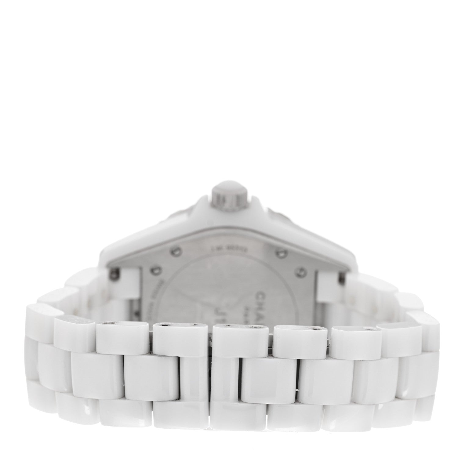 Chanel Stainless Steel Ceramic Diamond 38mm J12 Automatic Watch White White 3 of 4